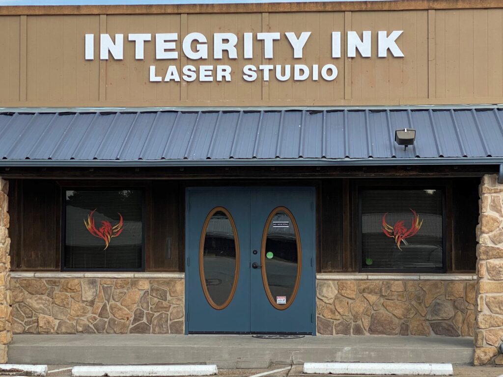 Integrity Ink Laser Tattoo Removal Front Door Sign